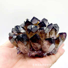 厂家供应天然紫水晶晶簇 摆件  水晶工艺品 矿石标本消磁