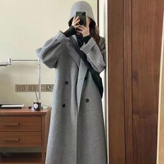 2025反季特价大促爆款韩式女双面呢中长款显瘦双面羊毛大衣外套