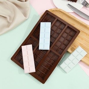 Hot Sale 6-piece chocolate mold food grade Jelly energy bar waffle silicone baking mold