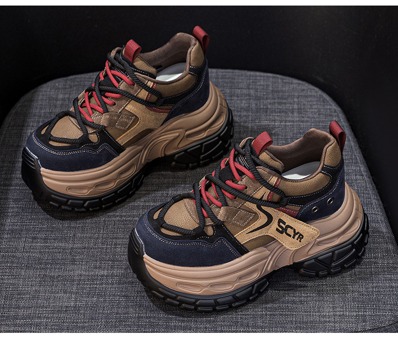 Giày sneaker nữ chunky đế dày phong cách retro, tăng chiều cao, phối màu vintage — Cam 5021, Xanh dương 5021, Tím 5021 chi tiết 29