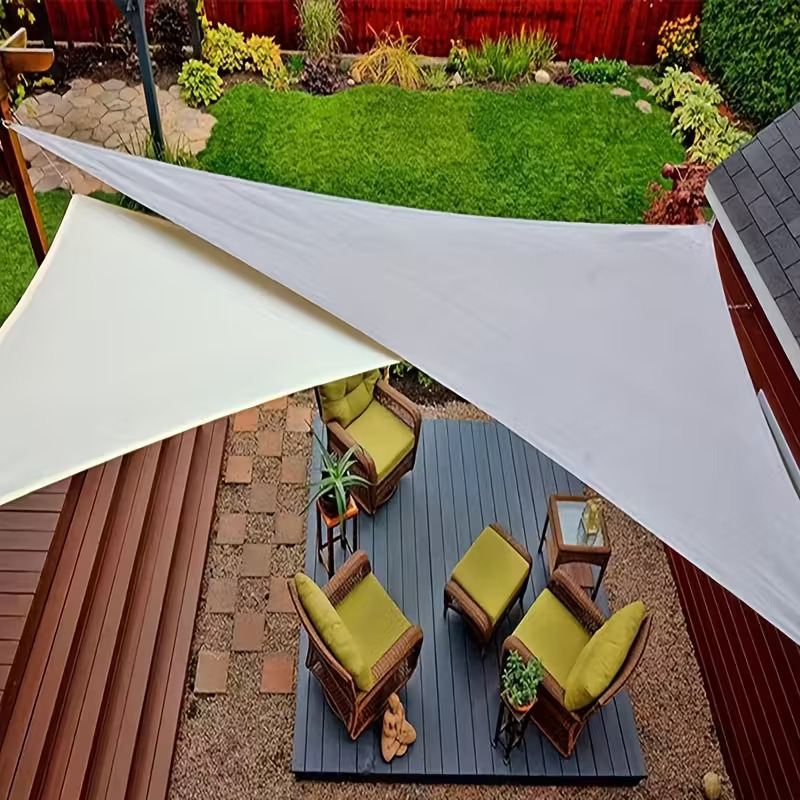Xiyin Temu Cross-Border Outdoor Canopy in Stock, Rectangular Sunshade Sail, 420D Oxford Cloth Sunshade Sail, Triangular Shape