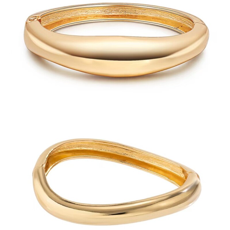 European and American Style, Simple and Exaggerated Alloy Bracelet, Minimalist Spring Clasp Bracelet, Factory Direct Sales Wholesale, Geometric