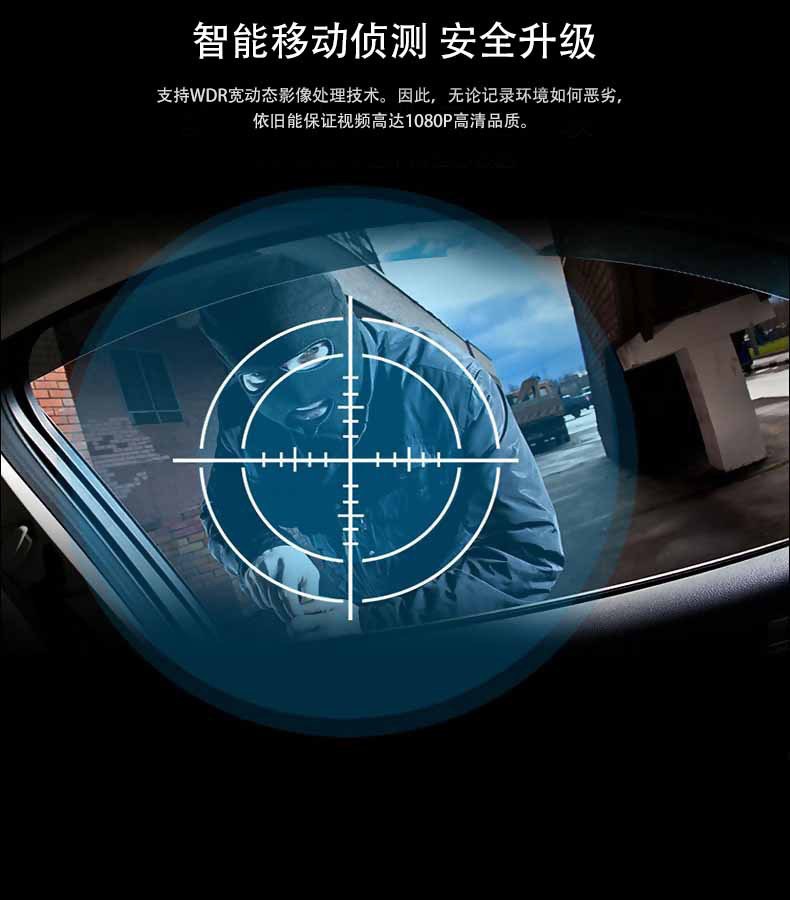 A88 Three-Lens Car Dash Cam 1080P High-Definition Night Vision Parking Monitoring Wifi Mobile Phone Connectivity Export