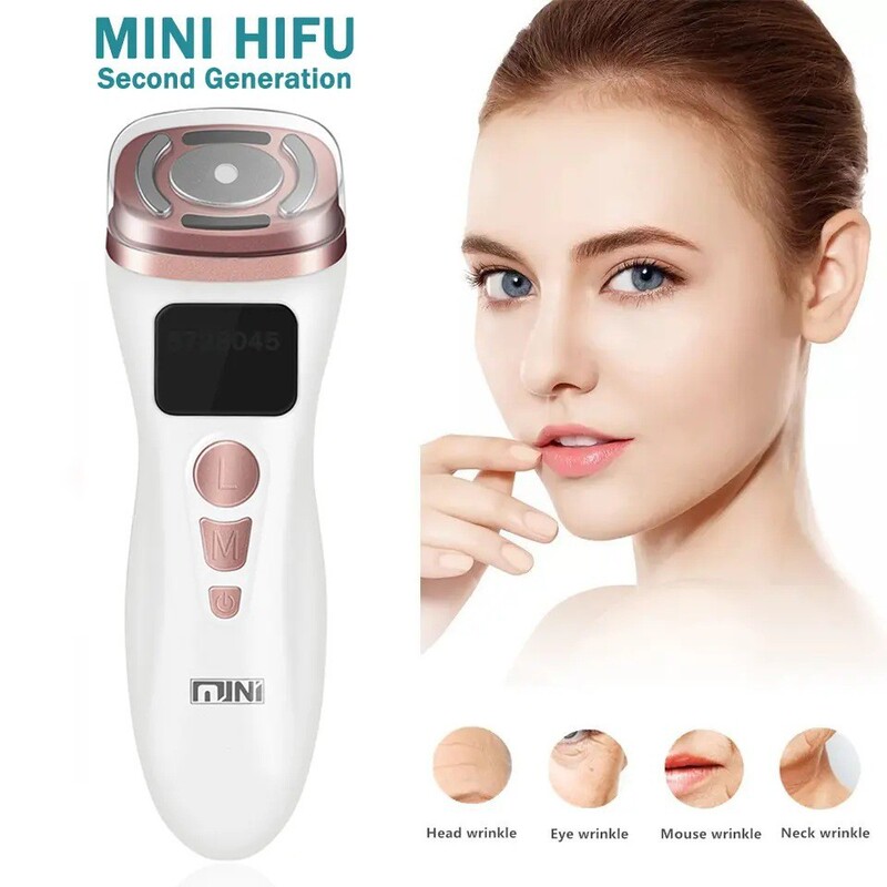 Cross-Border Exclusive Supply of Second-Generation Mini Hifu Ultrasonic Beauty Instrument, Rf Radio Frequency Instrument, Ems Microcurrent Facial Massager