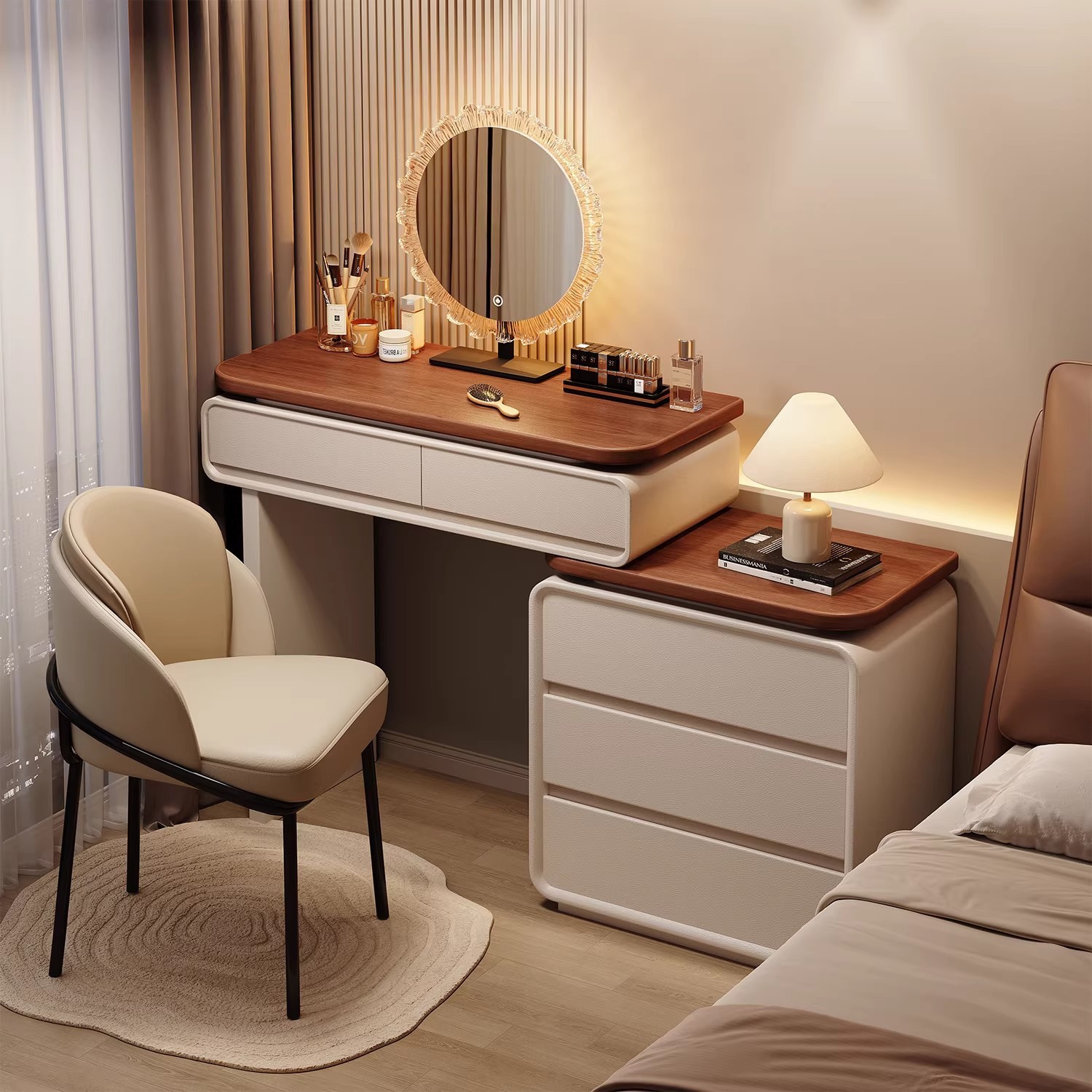 Comedor de tocador pequeño dormitorio moderno y simple 2026 nuevo pequeño en una mesa de maquillaje cabecera de la cama armario de almacenamiento