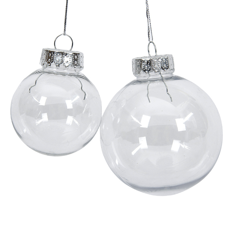 Decorações para árvores de Natal Bola de Natal transparente oca Bola de Natal pendurada Decoração de janela Enfeites de teto_voghion.com