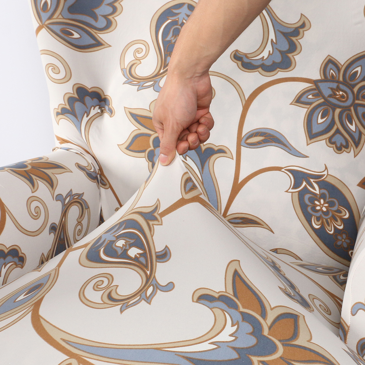 Cross-border impresión elástica Tigre cubierta de la silla cubierta de todo incluido de un solo Ala cubierta trasera del sofá cubierta del tigre sijiameng americano