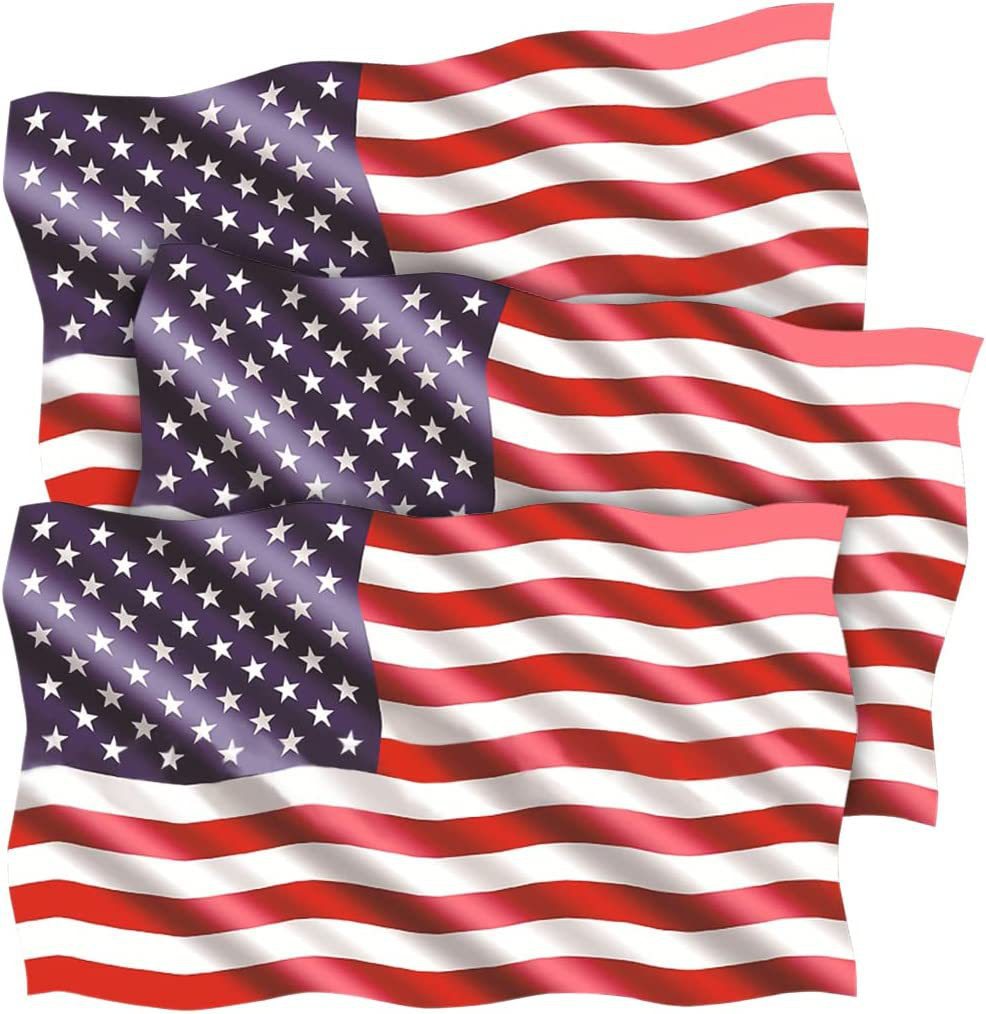 5x3 "de tres piezas de la bandera americana pegatinas reflectantes protector solar impermeable adhesivo coche calcomanías Amazon fábrica al por mayor image 11