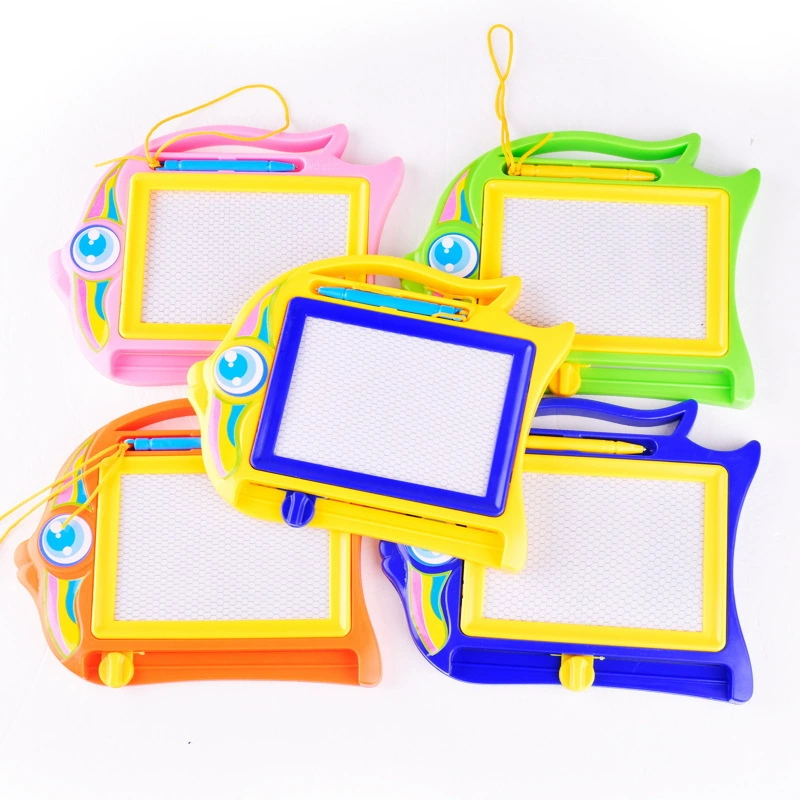 Small cartoon plastic drawing board writing, magnetic toy, early education