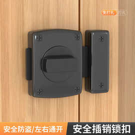 免开孔弹簧门闩锁扣门锁明装老式锁扣卫生间插销卧室反锁神器加厚