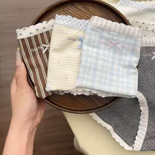 佳之纯撞色复古夏季薄款甜美撞色纯棉档可爱亲肤软萌少女中腰内裤