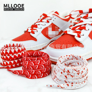 Red Shoelace Rope Wholesale Af1 Air Force One Casual Shoes Aj1 Basketball Dunk Men's and Women's Sports Shoelace Rope Pair