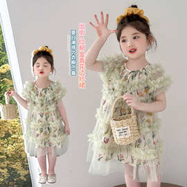 女童碎花连衣裙夏纱裙搭配潮流韩范少女2025夏装新中小学舒适夏日