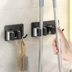 ステンレス304モップクリップトイレ穴なしモップクリップフック強力粘着フックモップラック