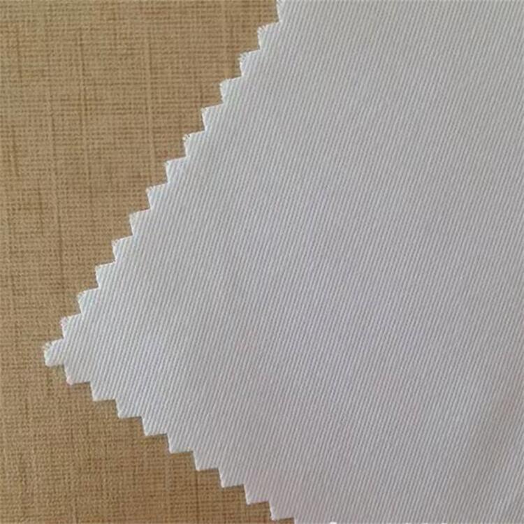 Fabricante al por mayor micro elástico tela de spandex de twill 250gsm pantalones blancos tela elástica de algodón de twill cómodo superficie de spandex