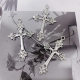 DIY zinc alloy jewelry accessories cross pendant European and American best-selling necklace ornaments keychain pendant