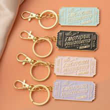 跨境热销情绪过山车票钥匙扣 - 心理健康钥匙圈钱包饰品 - 封锁期