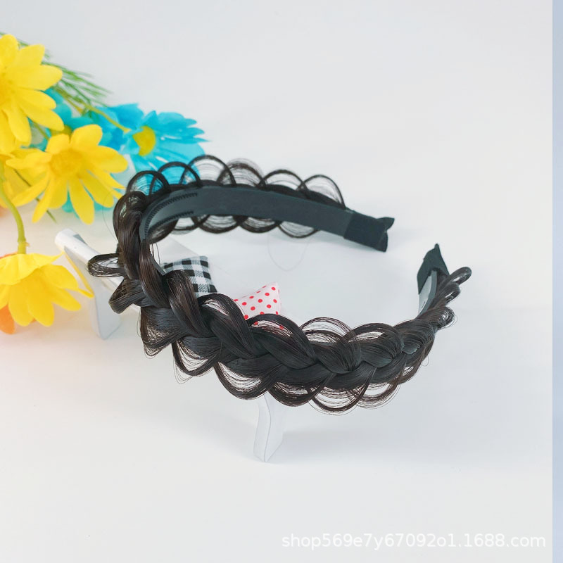 Peluca diadema twist trenza diadema con dientes red antideslizante tocado rojo pelo presionando diadema banda para el cabello accesorios para el cabello tocado femenino