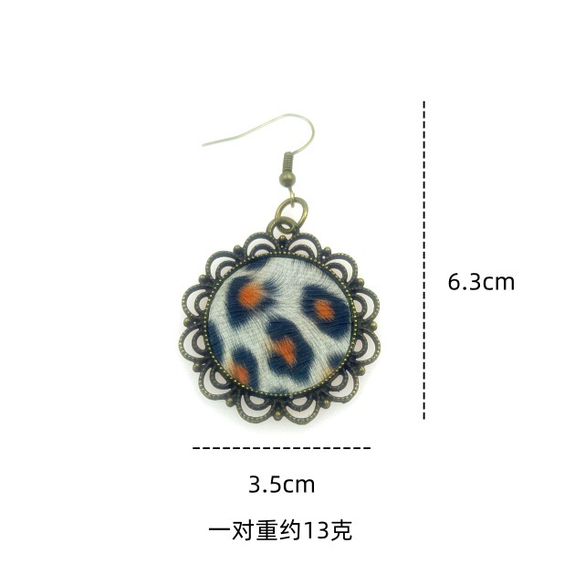 Retro bronze earrings, European style, Amazon