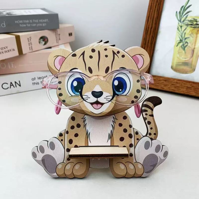 Solid Wood Cartoon Ruyi Rabbit Glasses Display Rack Glasses Bracket Glasses Display Rack Wooden Crafts Gift Ornaments