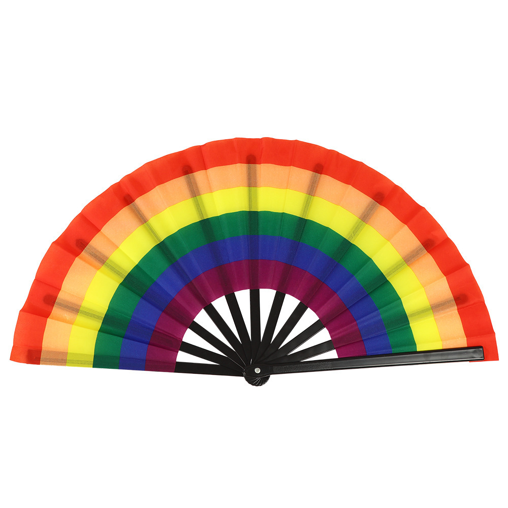 Fabricante Tai Chi Kung Fu Fan Plaza Artes marciales Performance Ventilador plegable de plástico Ventilador de viento chino rojo