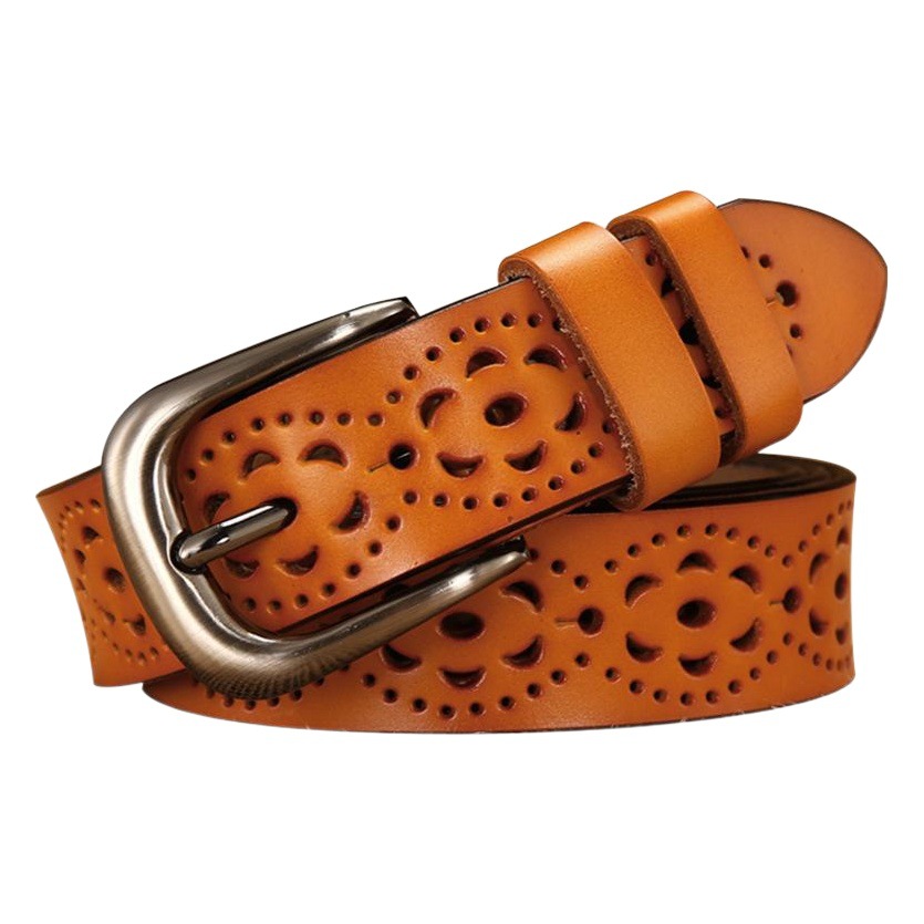 Cinturón de cuero directo de fábrica de cuero de las mujeres simple cinturón de estilo coreano del todo fósforo Cinturón ancho de piel de vaca de las mujeres pantalones de moda cinturón puesto en el mercado nocturno