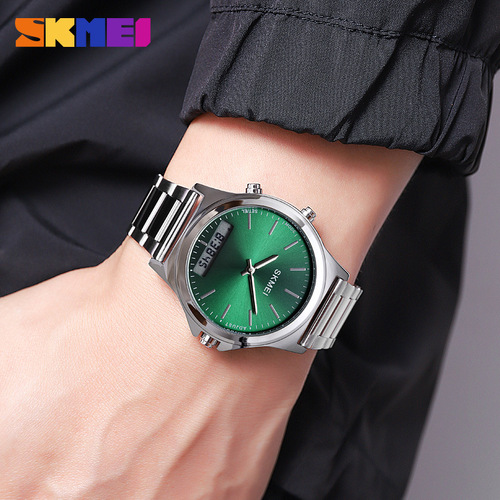 SKMEI Shimei Business Fashion Men's Watch Cross-border Hot Selling Multifunctional Steel Band Classic Electronic Watch Wholesale