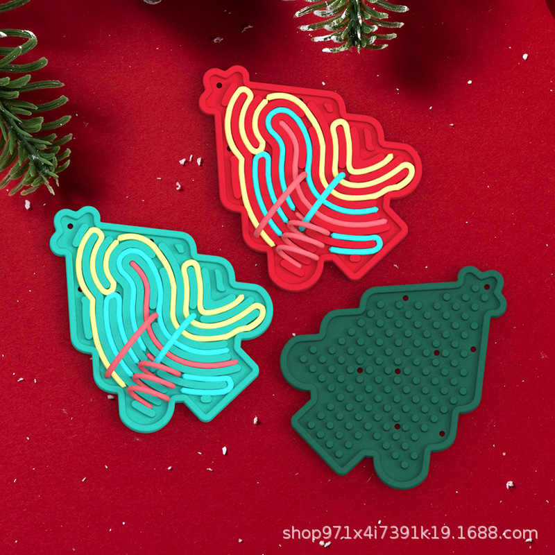 Amazon Hot Sale Sensory Activity Board Silicone Grado Alimentos Descompresión Junta Niños Puzzle Navidad Serie Regalos