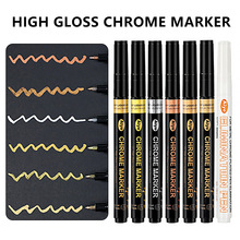 1Pcs Chrome Mirror Marker Silver Marker Liquid Pen for跨境专