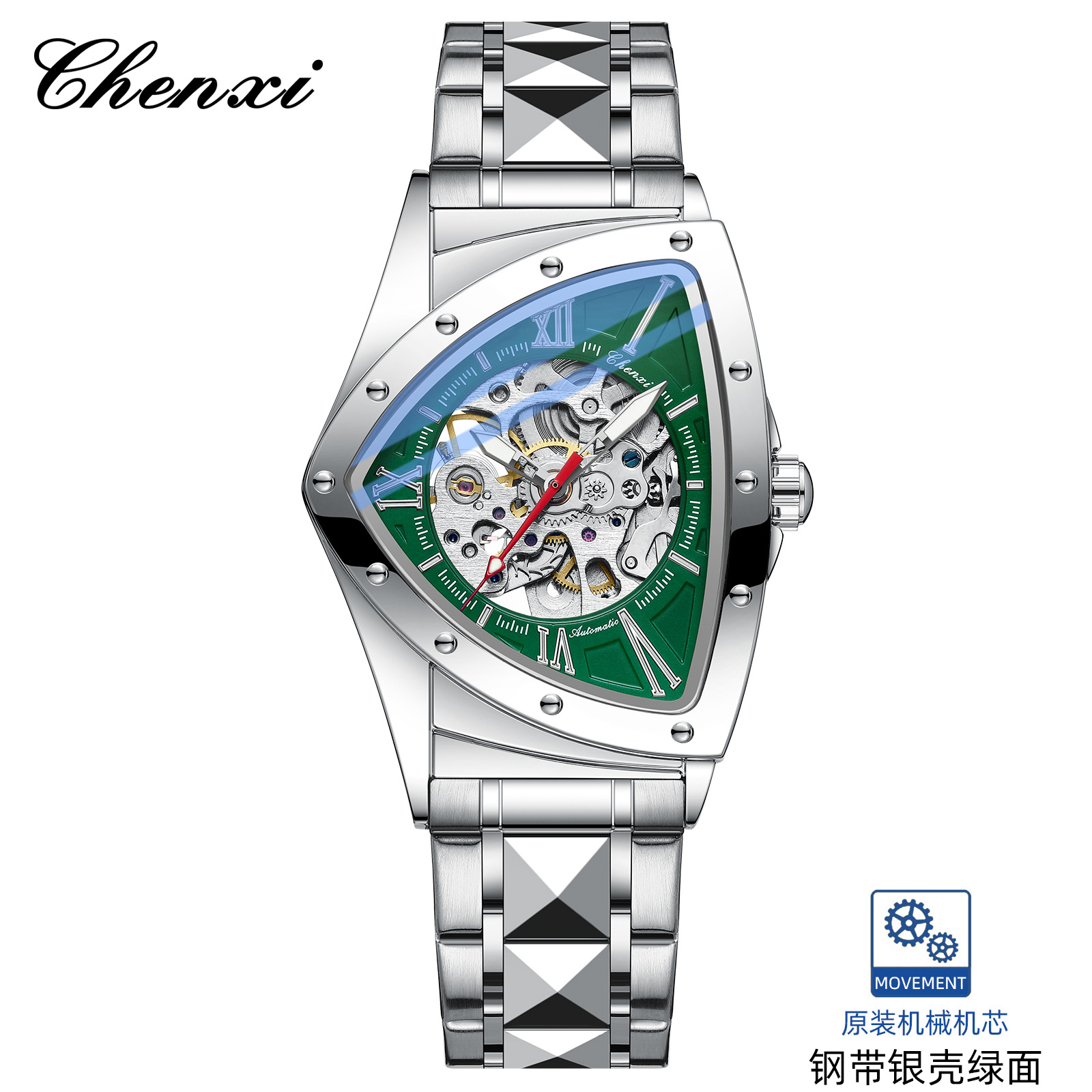 Reloj matutino, reloj para hombre, reloj mecánico, nuevo reloj impermeable luminoso para hombre hueco, fuente personalizada, fábrica al por mayor