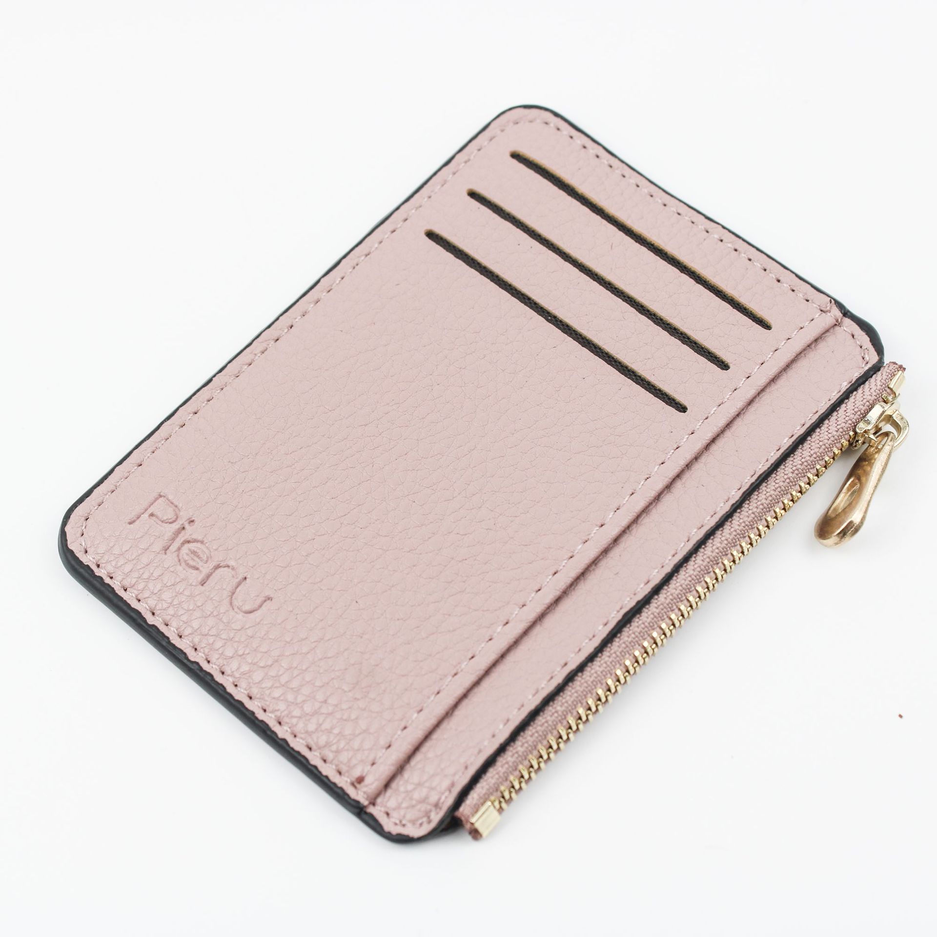 Comercio exterior Venta caliente simple multi-tarjeta de capacidad titular de la tarjeta unisex multi-funcional patrón de Litchi Licencia de Conducir estuche de cuero