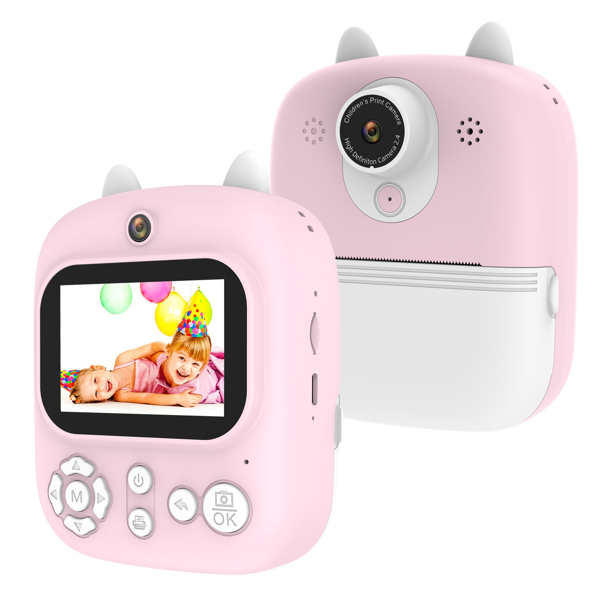 Nueva cámara de impresión Cámara digital para niños Polaroid lindo juguete de dibujos animados mini cámara de impresión HD