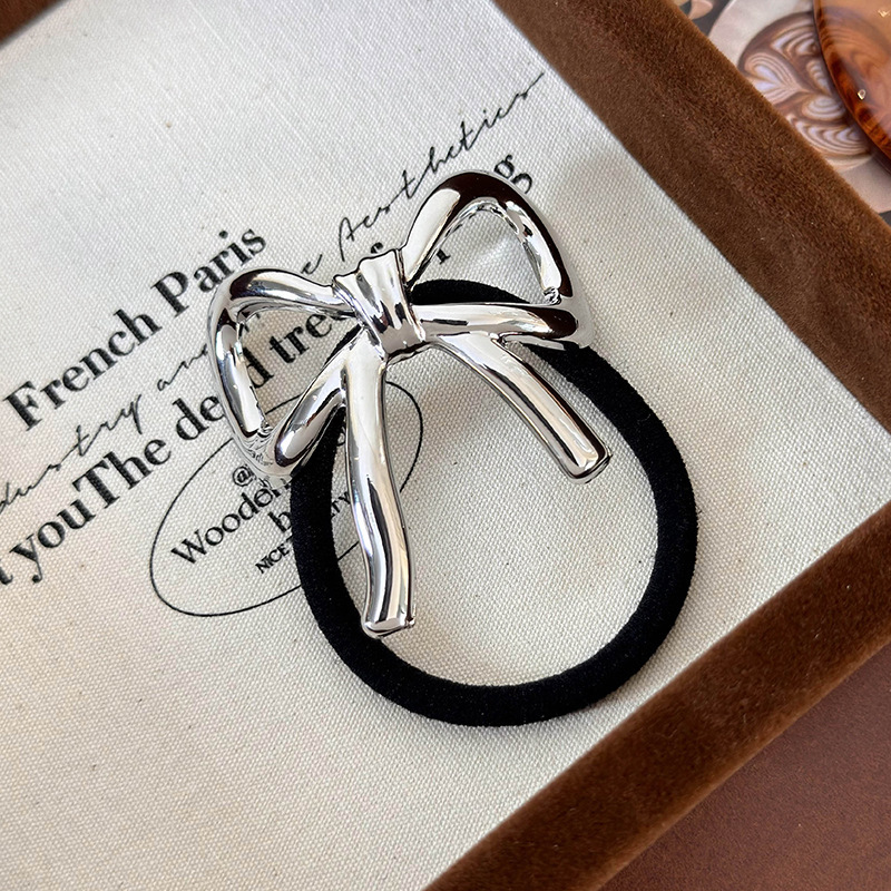 Patchwork Design Women's Simple Style Classic Style Bow Knot Alloy Patchwork Hair Tie