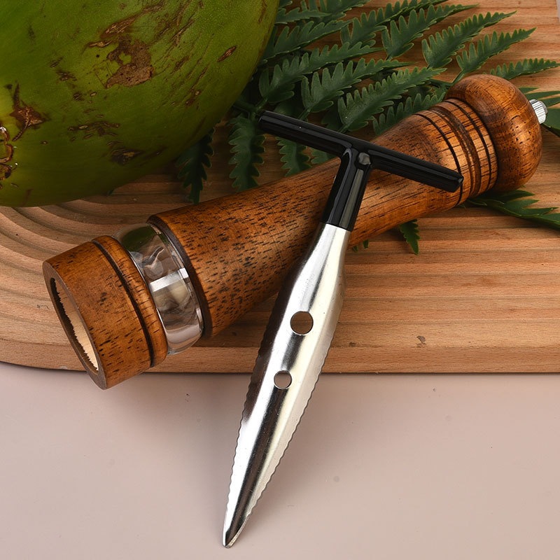 Stainless Steel Coconut Opener, Shell Opener, Coconut Knife, Household Coconut Shovel, Drilling Tool for Opening Young Coconut