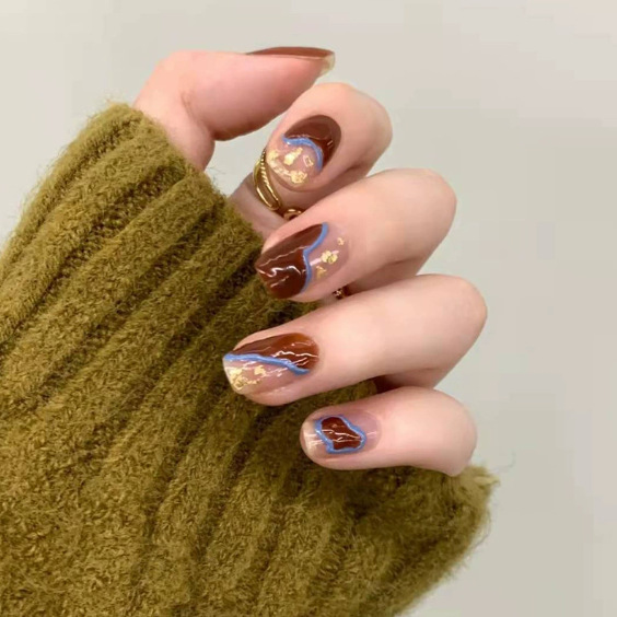 Promoción de pérdidas, chicas calientes de Europa y los Estados Unidos, manicuras dulces y cool, productos terminados de comercio exterior, parches de uñas, prensa en uñas.
