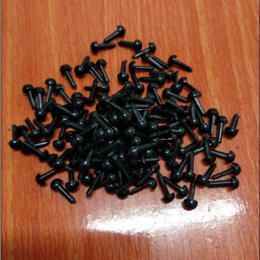 DIY Doll Plush Doll Eye Nose/Doll Accessories Straight Foot Full Black Eye Craft Eye Needle Plush Move