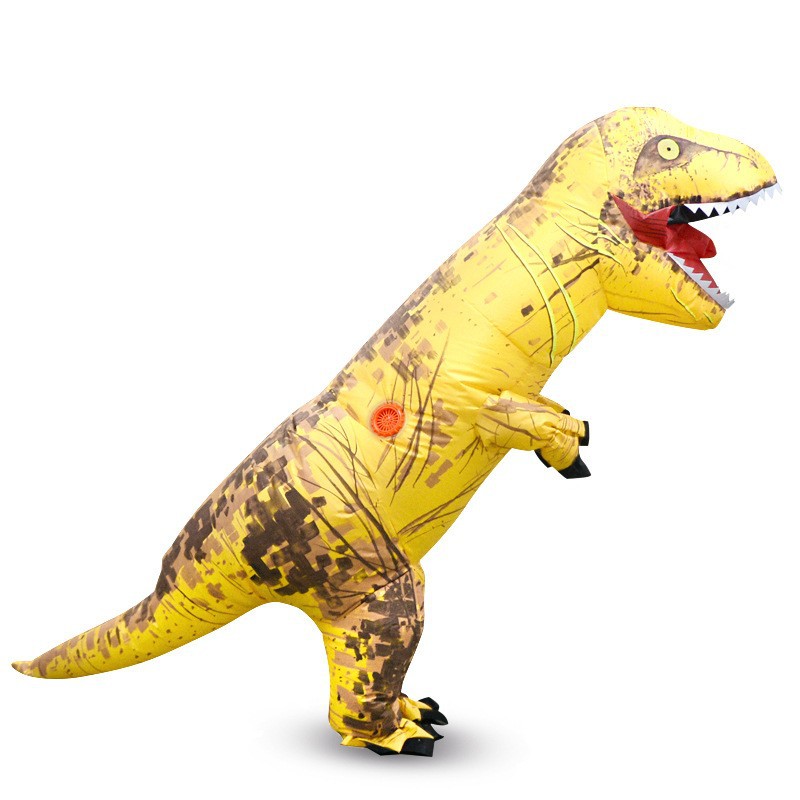Amazon explosión impresa inflatable T-Rex disfraz Halloween multicolor T-Rex disfraz de fiesta disfraz de muñeca