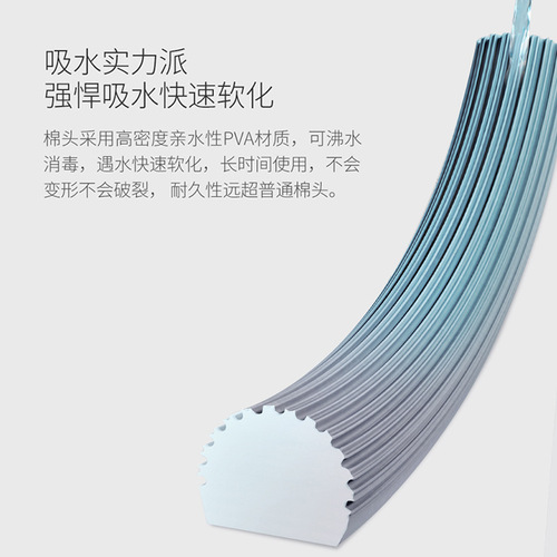 Sponge mop, lazy person's strong water absorption, household large, hand-washable, clean mop, half-folded collodion mop mop
