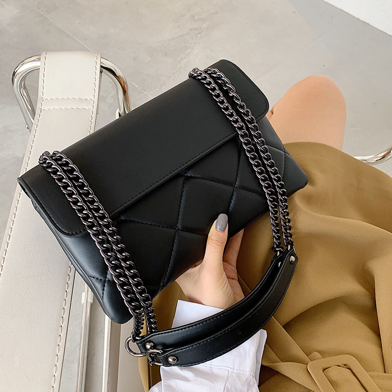 Nuevo rombo cadena pequeña bolsa para las mujeres 2024 Internet celebridad nueva moda estilo coreano todo partido hombro crossbody moda pequeña bolsa cuadrada