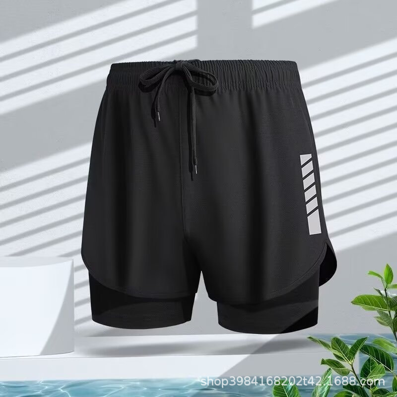 High-end Swimming Trunks Men's Suit Anti-embarrassment Men's Boxer Swimsuit Swimming Trunks plus size Loose Quick-drying Swimsuit Hot Springs