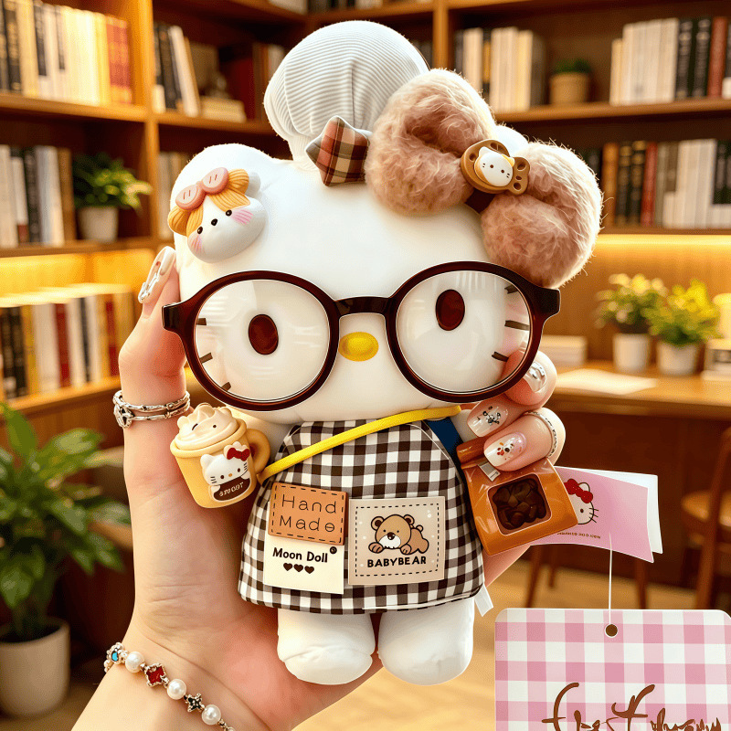 Authentic Hello Kitty Barista Sanrio Hello Kt Cat Doll Car Keychain Toy Gift