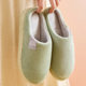 Cotton slippers women's autumn and winter fleece-lined warm couple home indoor household confinement non-slip woolen slippers men's winter wholesale