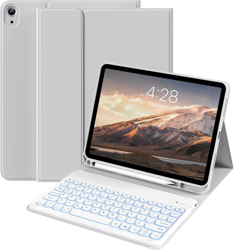 Apple 2025 iPad air 11 世代保護ケース Air13 タブレットレザーケース磁気 Bluetooth キーボードペンスロット付き|undefined