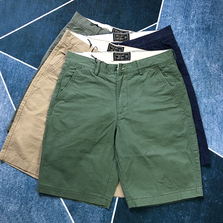Men's summer retro shorts, Japanese casual trousers, green nurse uniform, American style, oversize