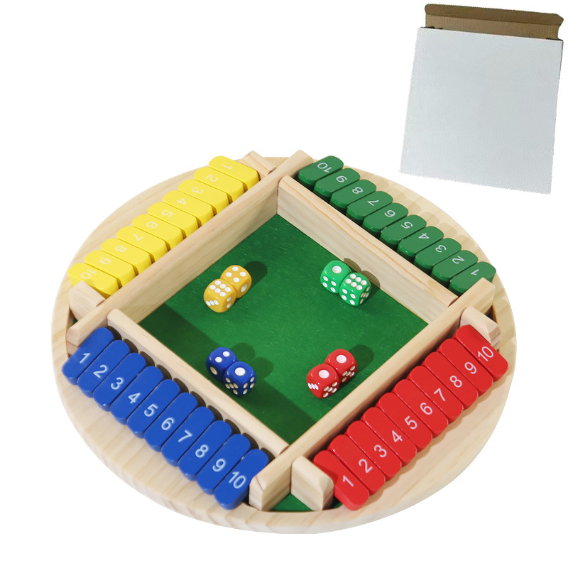 Juguetes transfronterizos CE y CPC piezas de ajedrez y tablas de ajedrez doble cara números cuatro cara juego de flop de ajedrez y vino ordenó juegos de mesa bar 3