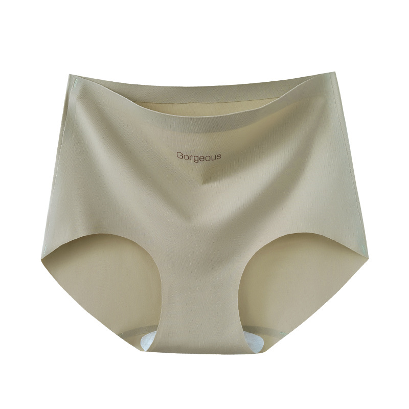 Ejercicio de yoga de cintura alta sin costuras, seda, entrepierna antibacteriana, movimiento de seda de hielo sin costuras, seda de hielo, calzoncillos sin costuras para mujer
