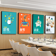 公司励志壁画宣传词语挂画企业文化办公室会议室走廊背景墙装饰画