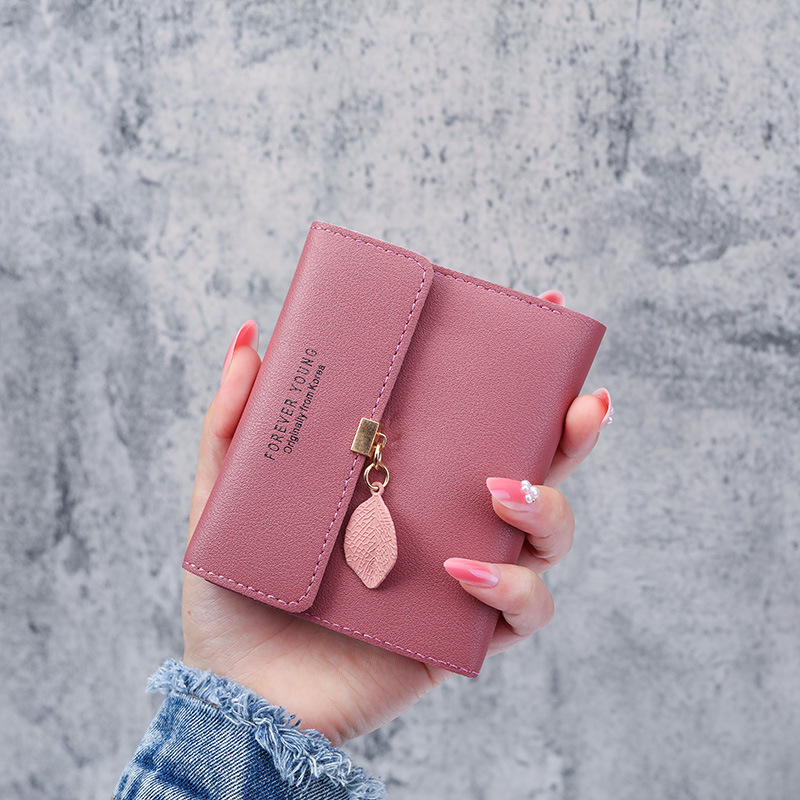Monedero femenino plegable simple
