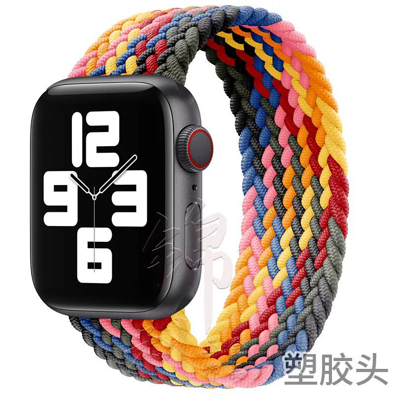 Ремешок для часов (Apple) нейлоновый тканый эластичный однослойный, 22 мм пластиковый разъем, длины 125–165 мм