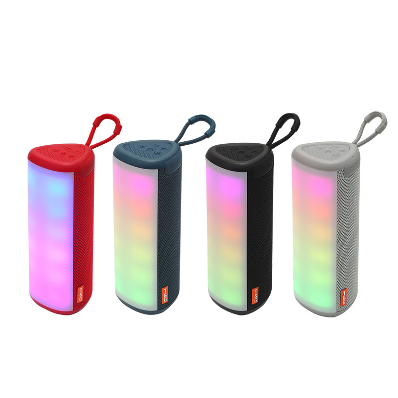 Transfronterizo TG357 altavoz Bluetooth portátil al aire libre tarjeta de lámpara LED FM subwoofer altavoz inalámbrico